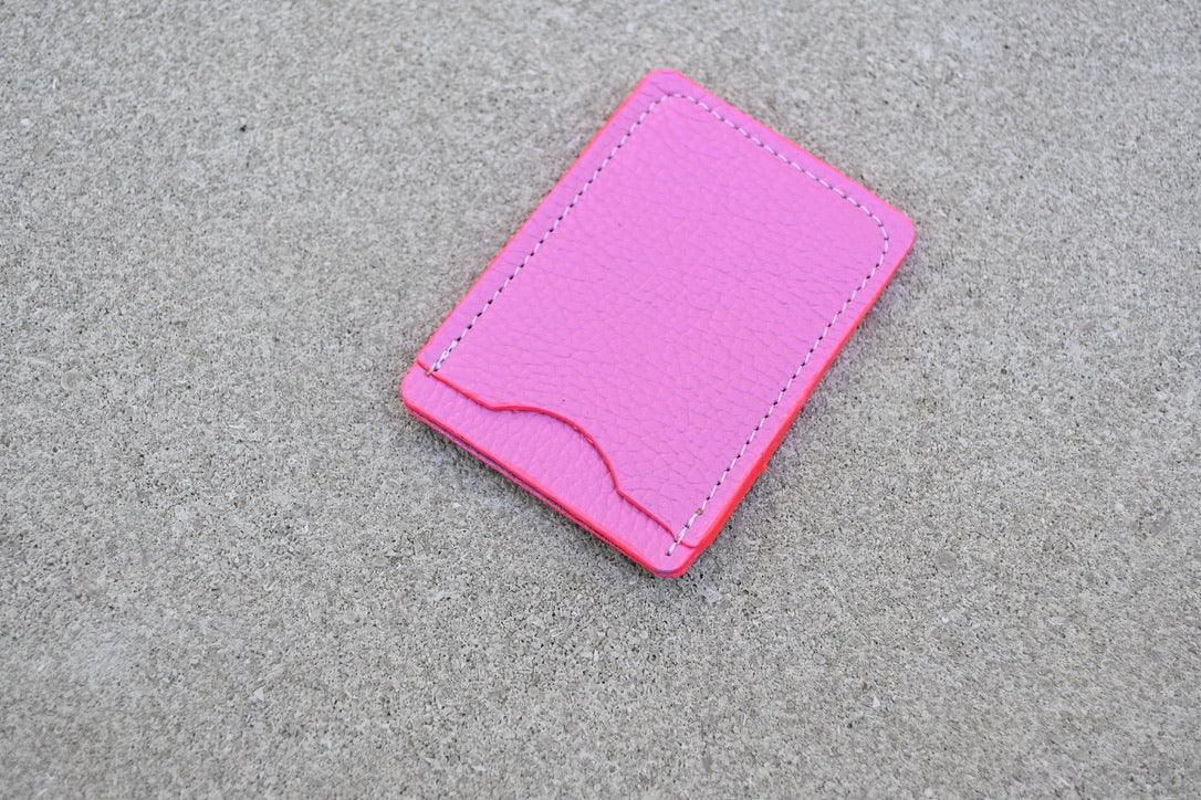 Card Slip Wallet in Pebble Pink
