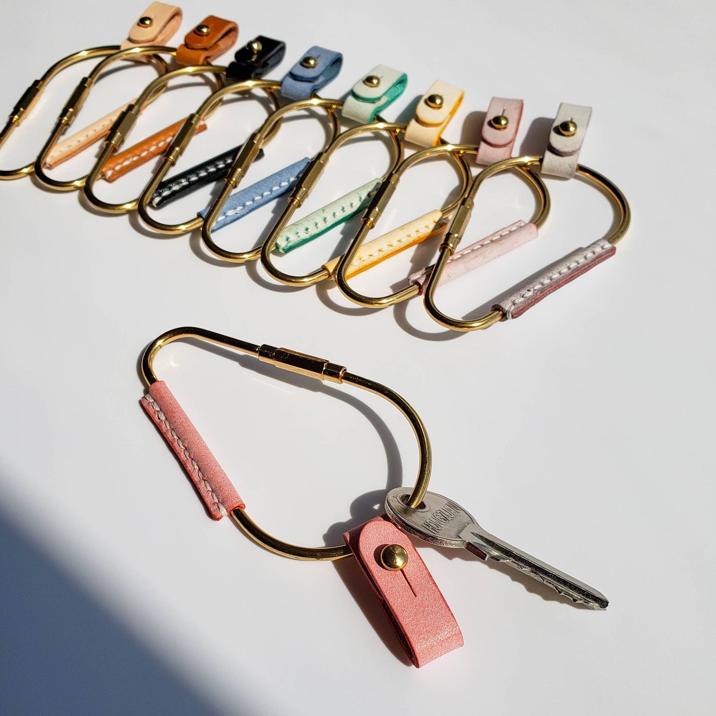 Pear Shaped Brass Key Carabiner