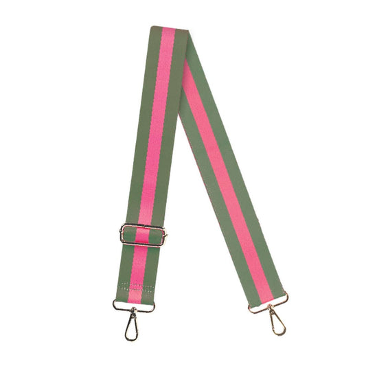Olive & Hot Pink Crossbody Strap