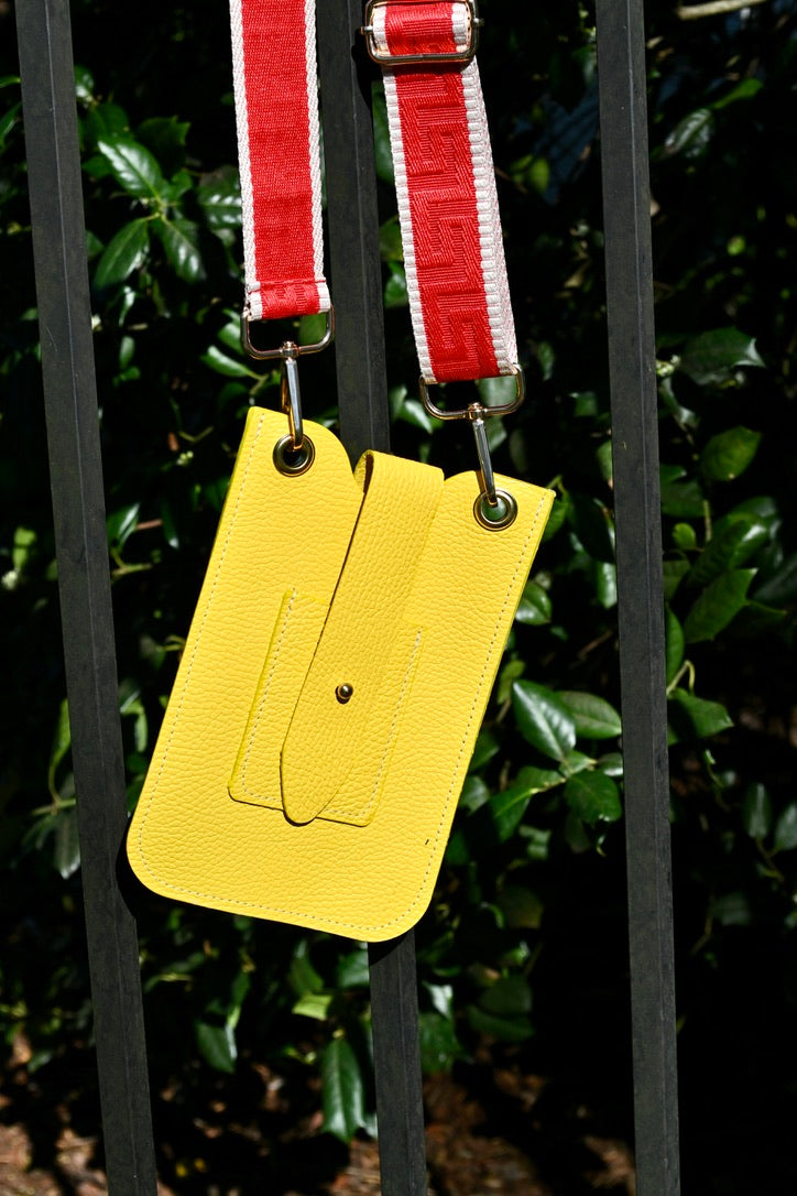 Classic Style Phone Pouch in Pebble Yellow