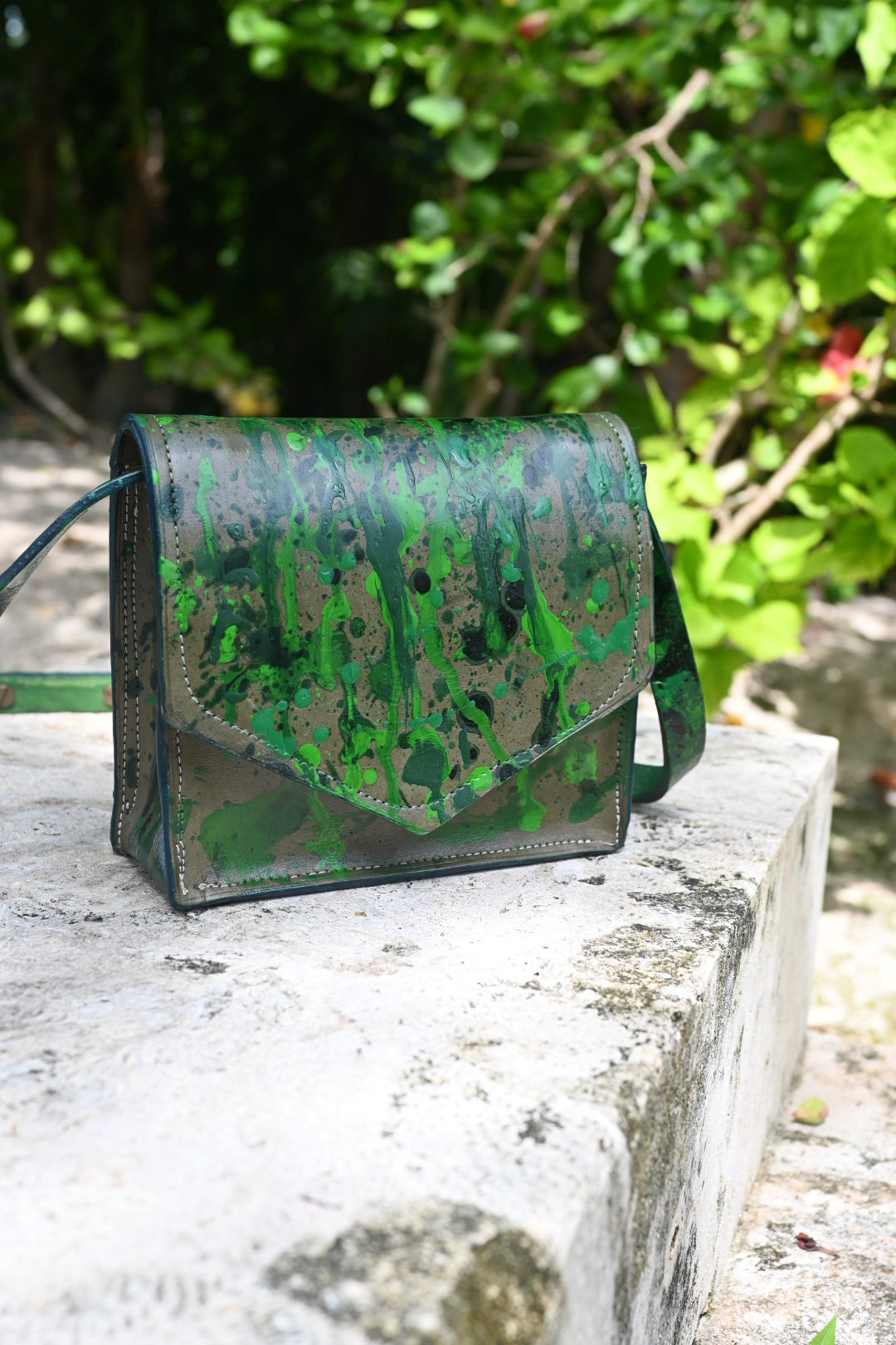 Mutli-Style Belt Bag Crossbody in Splashed Green