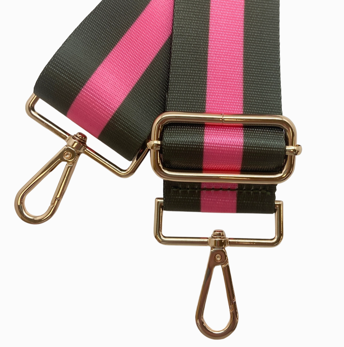 Crossbody Bag Strap in Green with Stripes