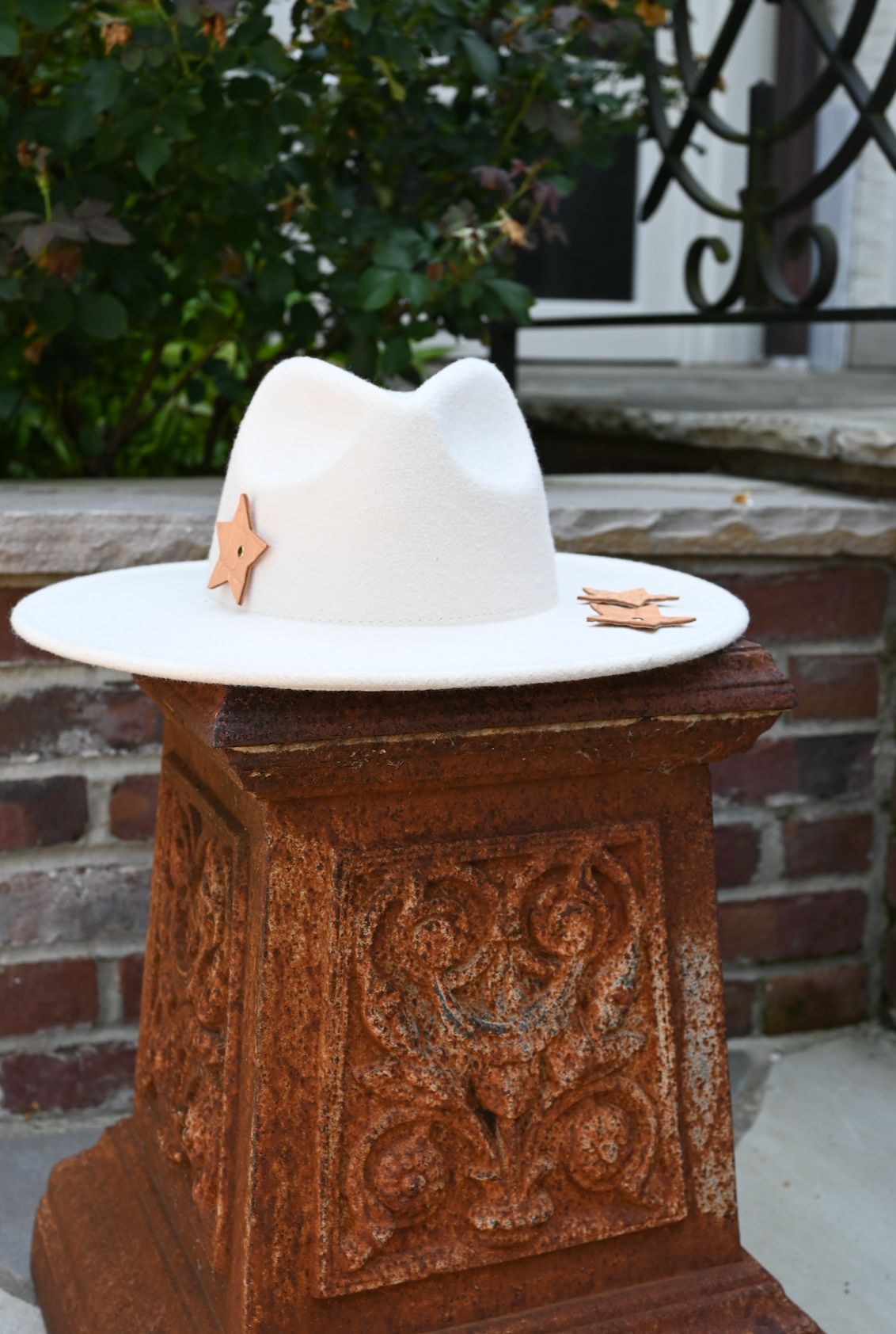 White Rancher Hat with Stars 3