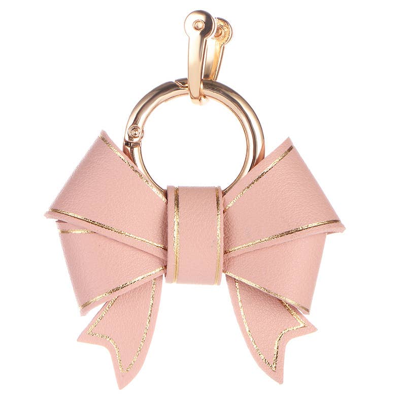 PU Leather Cute Bow Key Charm