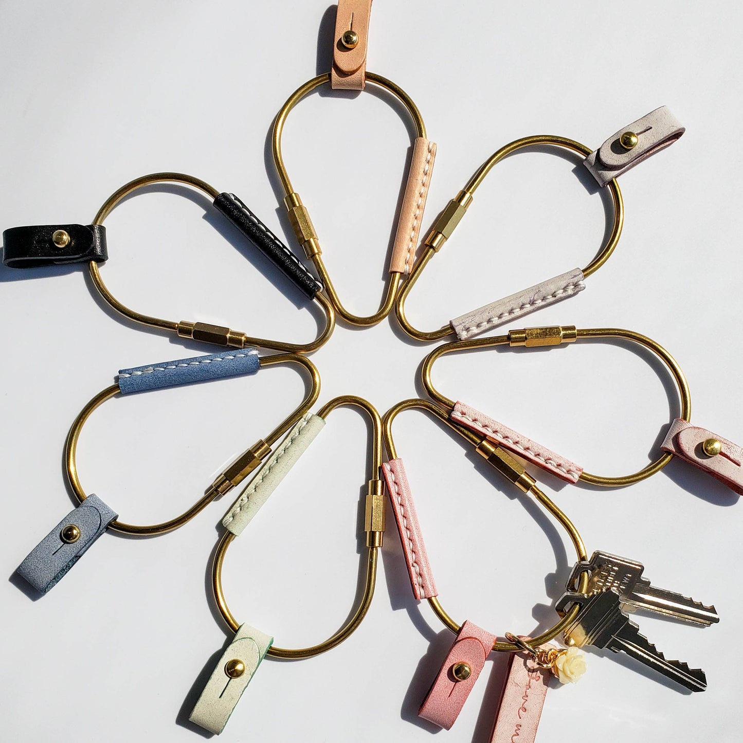 Pear Shaped Brass Key Carabiner