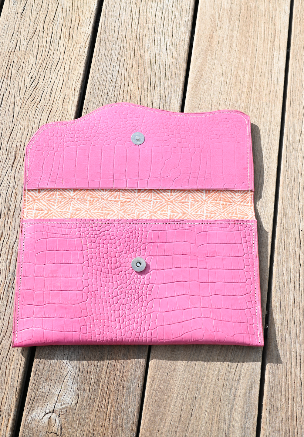 Faith Style Clutch in Pink with Hidden Snap