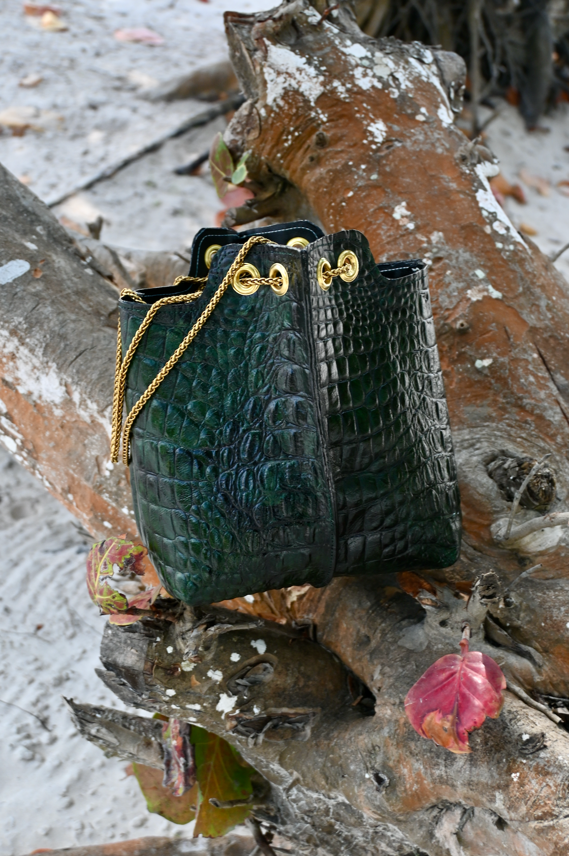 St. Clair Bucket Bag in Green